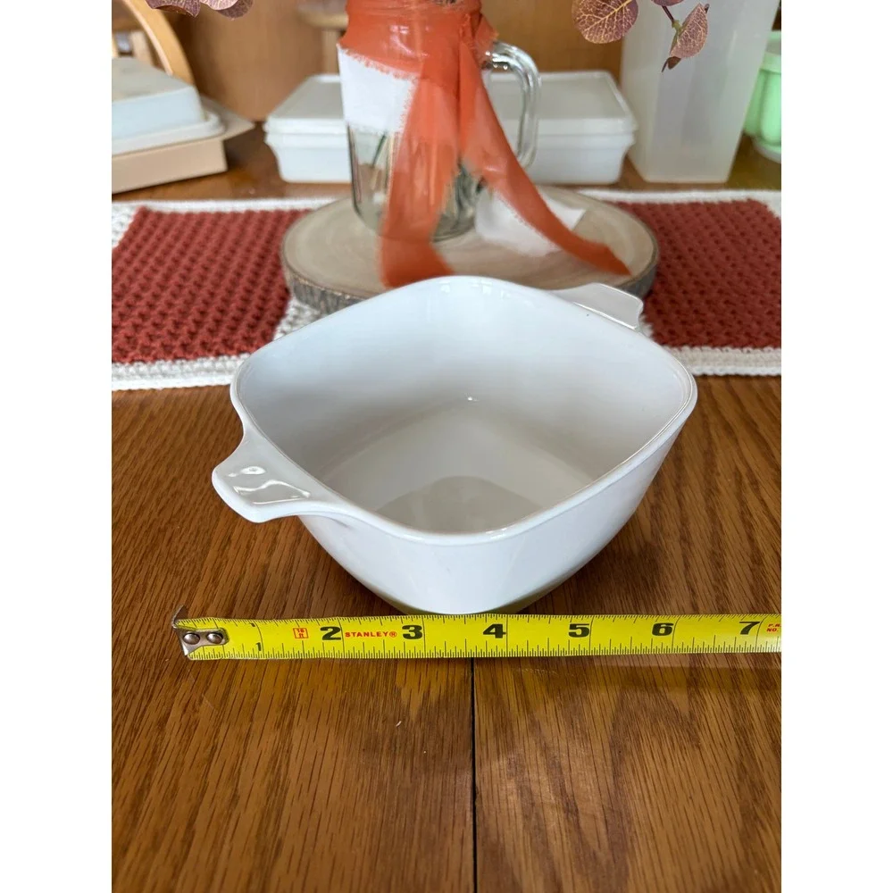 Corning Ware P-43-B White Square‎ Casserole Dish 700ml Made in USA Bakeware
